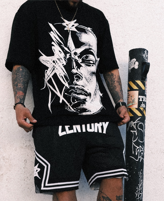 “Reborn” - Oversized Black Tee