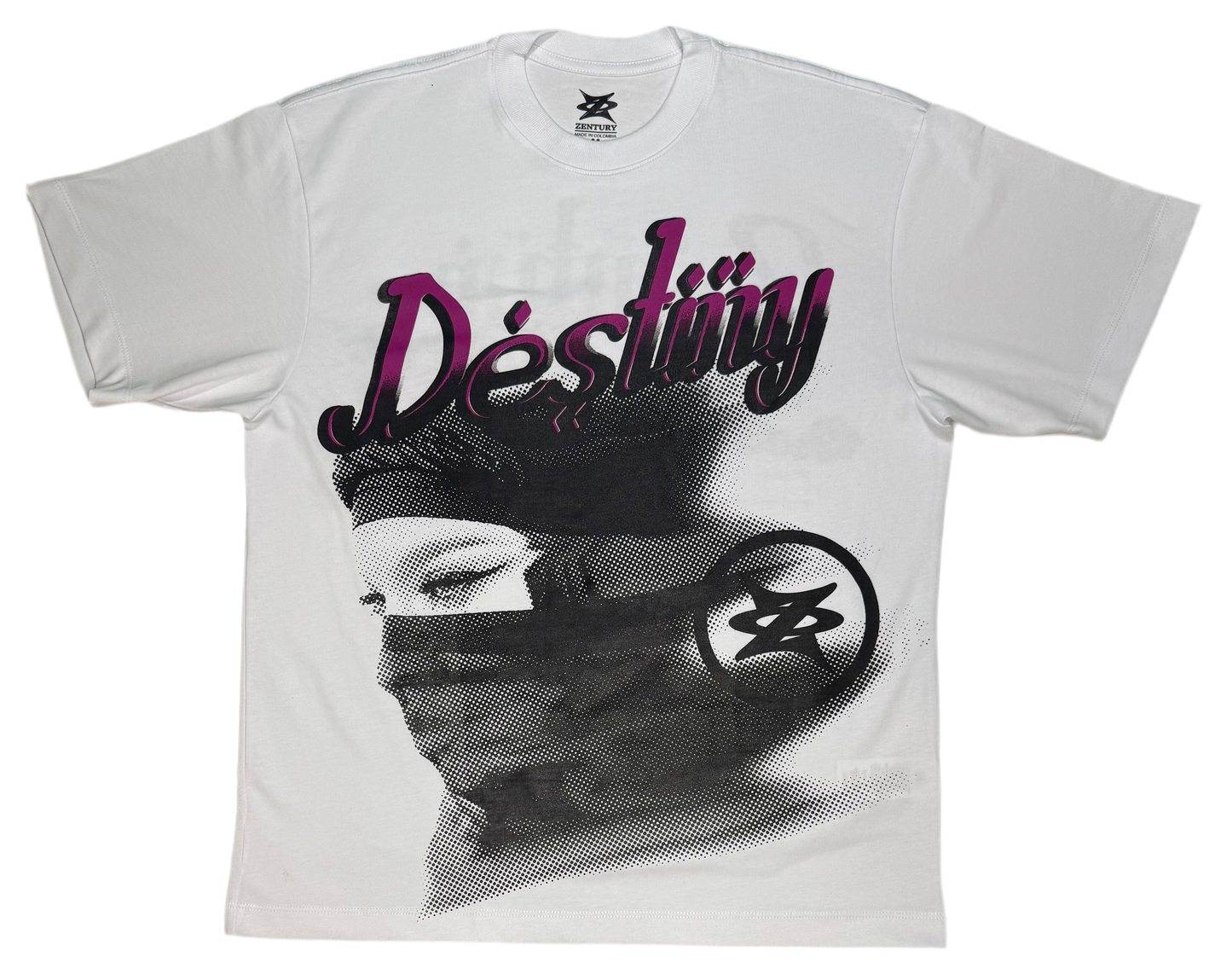 “Destiny” Oversized White Tee