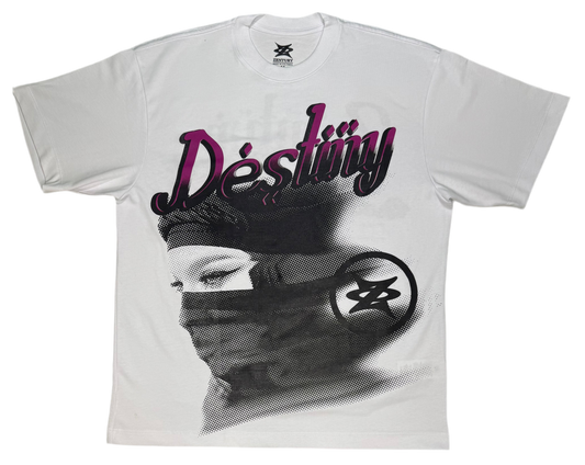 “Destiny” Oversized White Tee