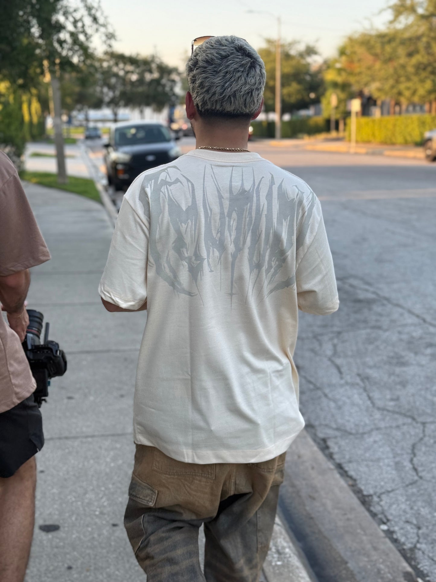 “Manticore” Oversized Beige Tee