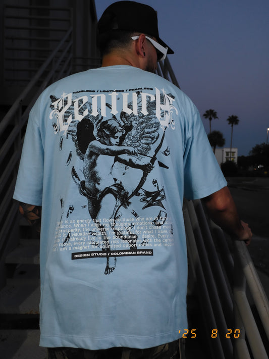 “Divinity” - Oversized Blue Tee