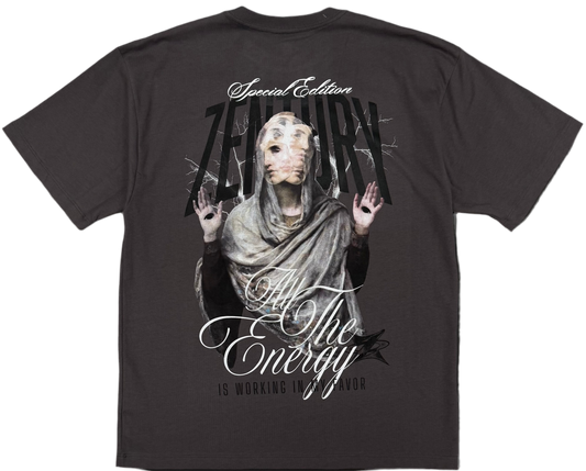 "Divine Energy"- Oversized Gray Tee