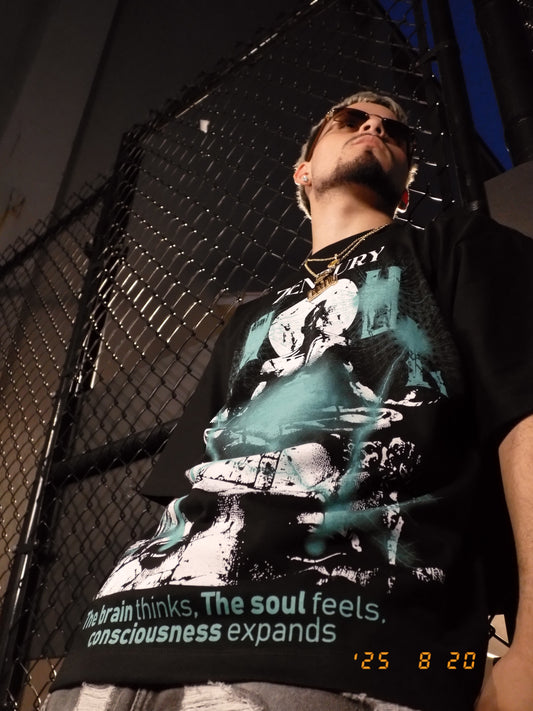 “Soul” - Oversized Black Tee