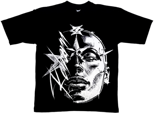 “Reborn” - Oversized Black Tee