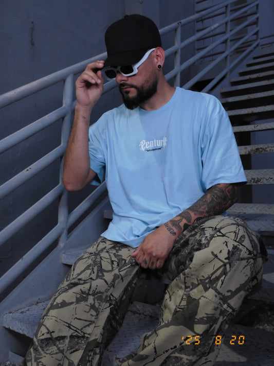 “Divinity” - Oversized Blue Tee