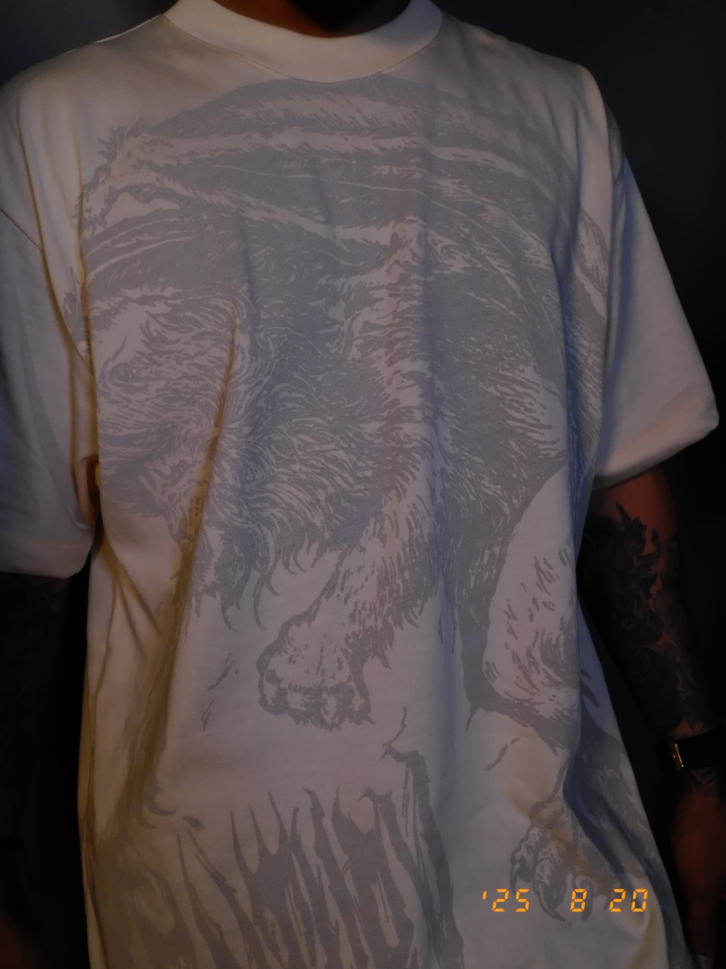 “Manticore” Oversized Beige Tee