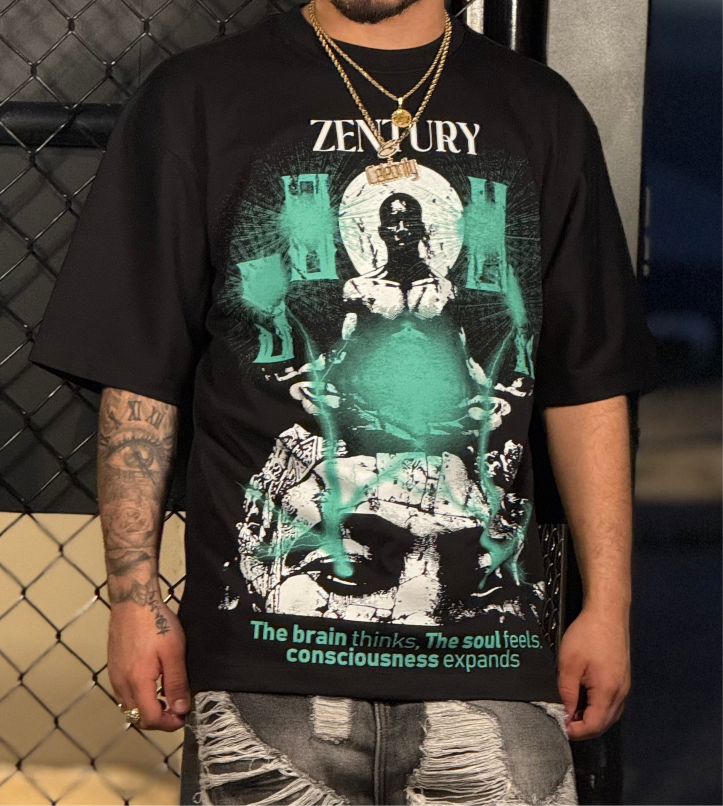 “Soul” - Oversized Black Tee