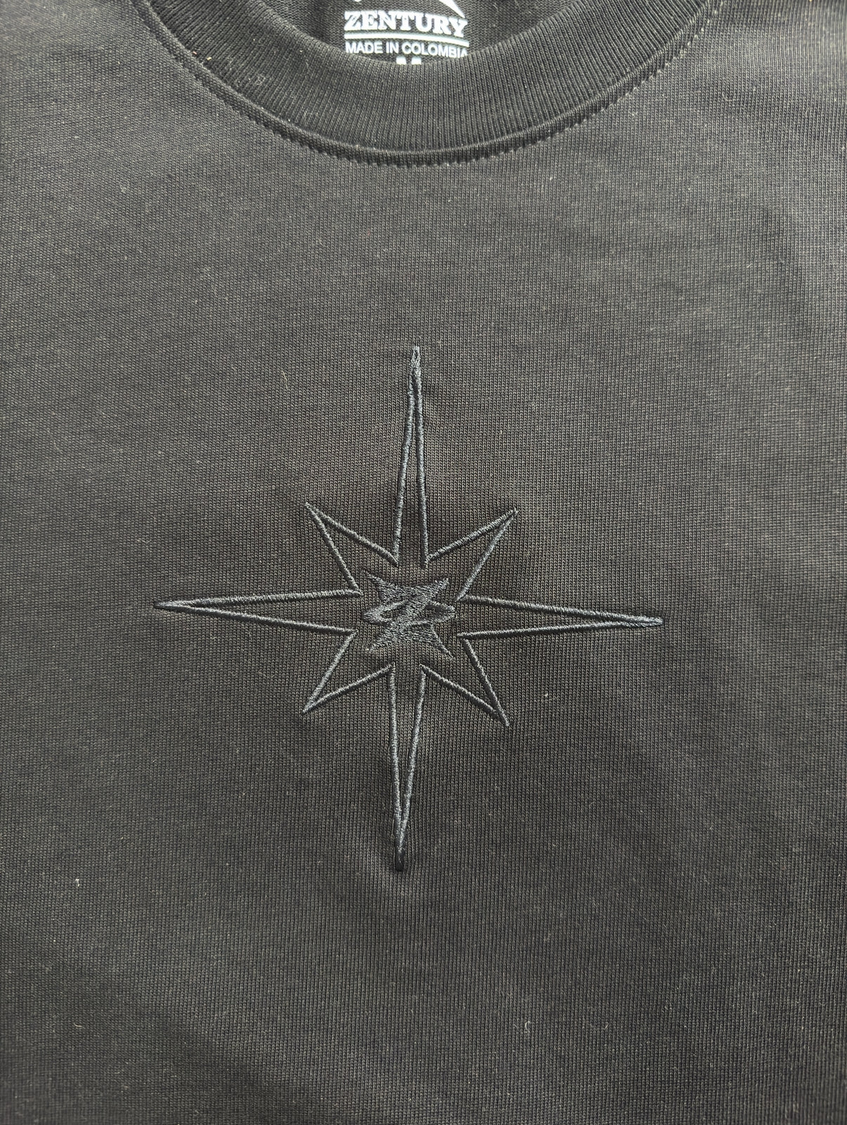 “Digital Eclipse” – Oversized Black Tee