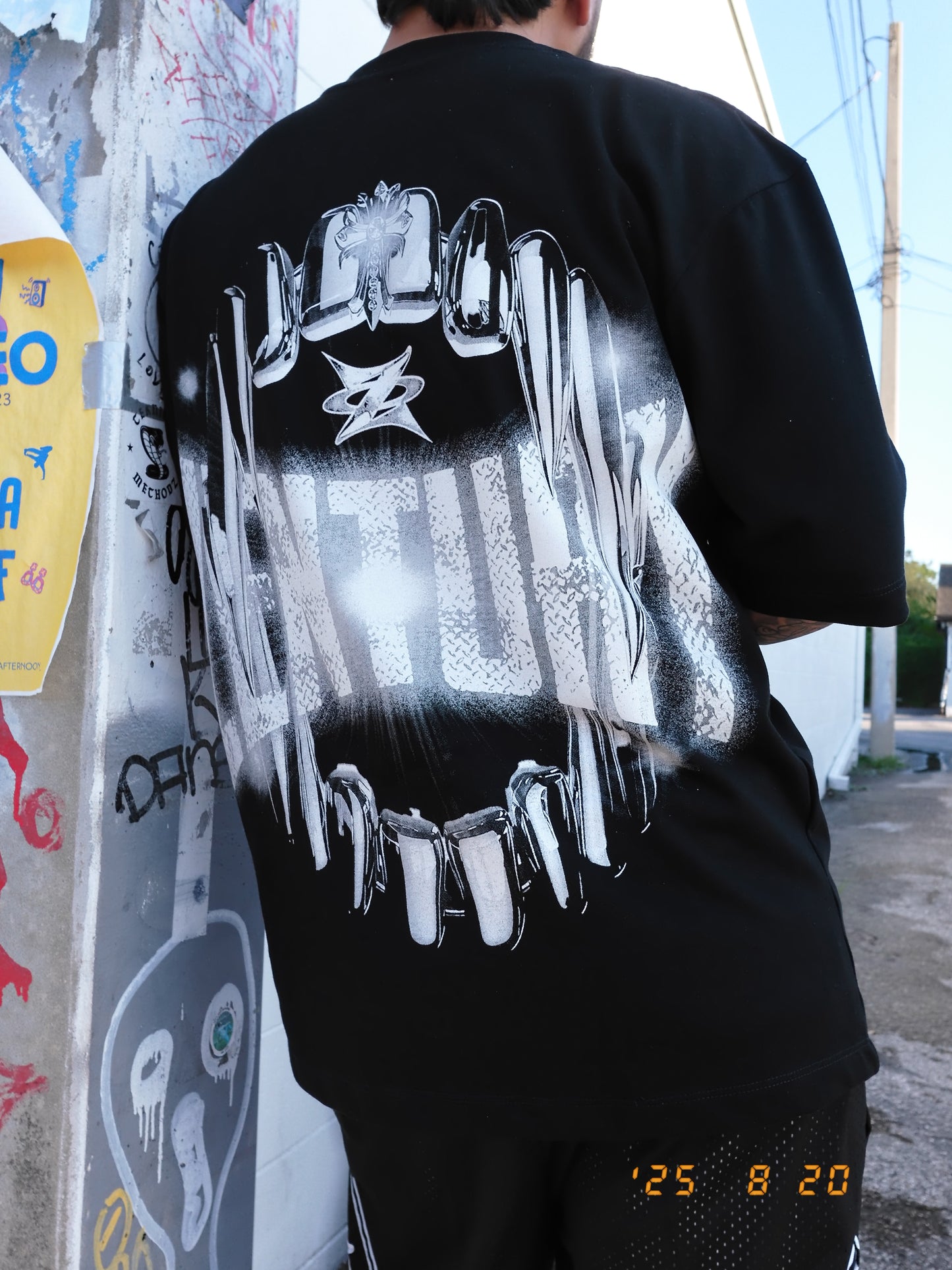 “Reborn” - Oversized Black Tee