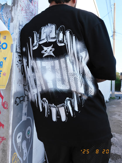 “Reborn” - Oversized Black Tee