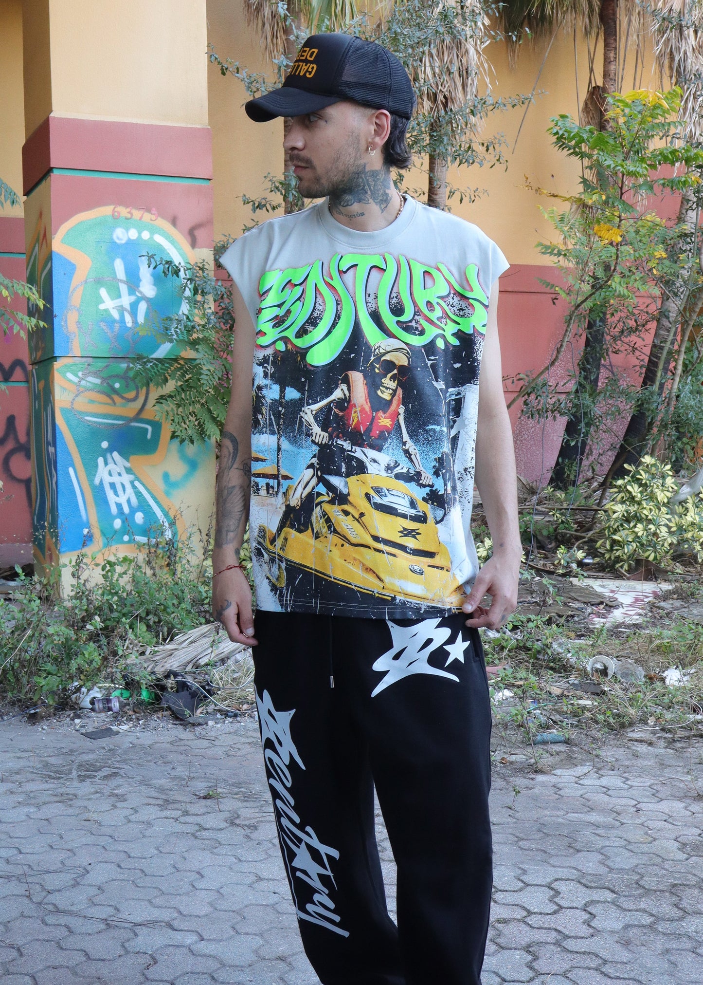 Skull Wave Sleeveless Tee