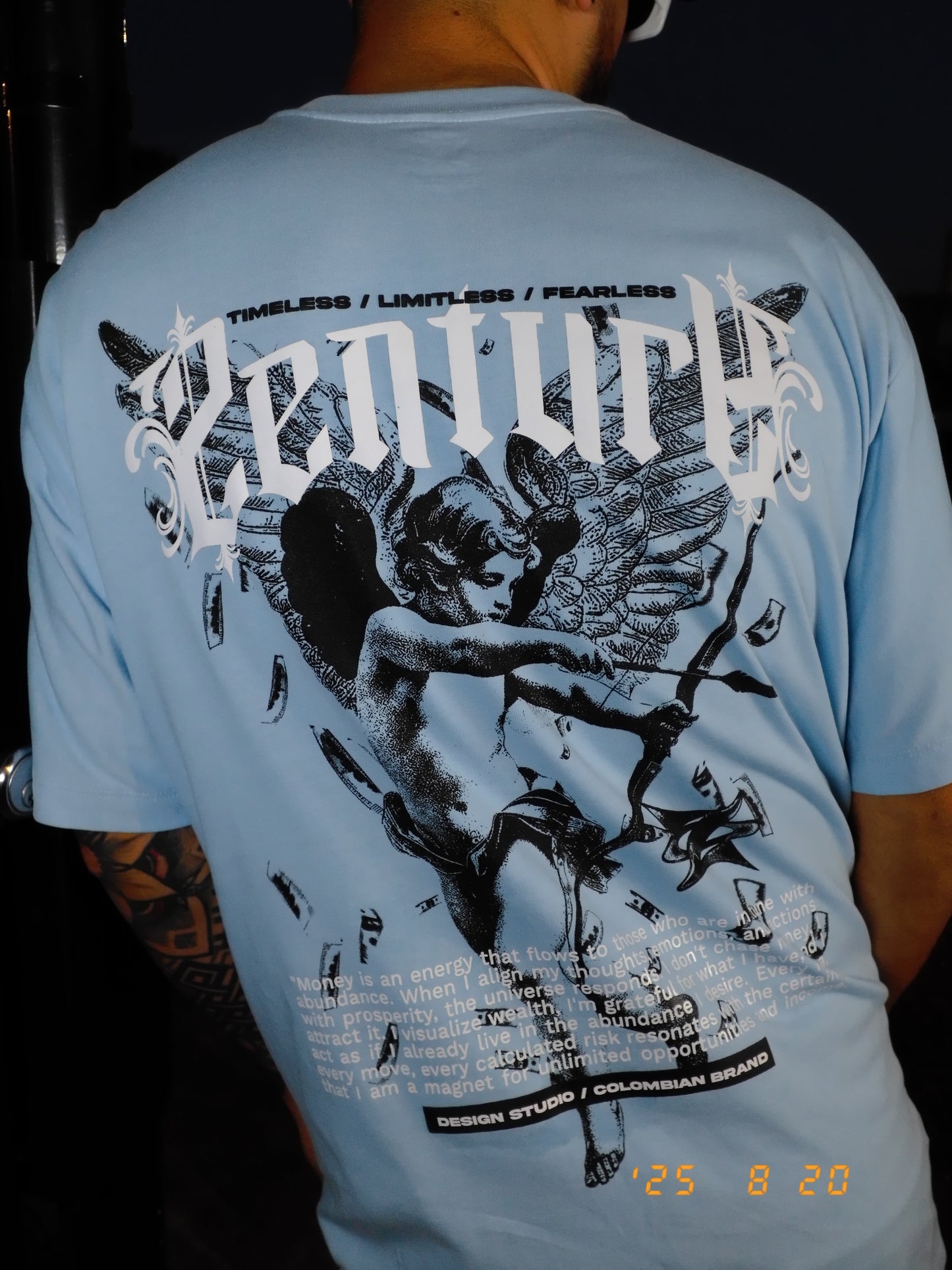 “Divinity” - Oversized Blue Tee