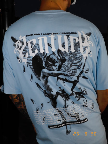 “Divinity” - Oversized Blue Tee