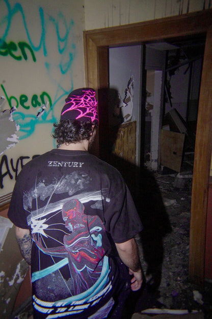 “Digital Eclipse” – Oversized Black Tee