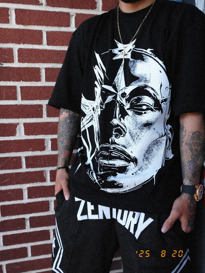 “Reborn” - Oversized Black Tee