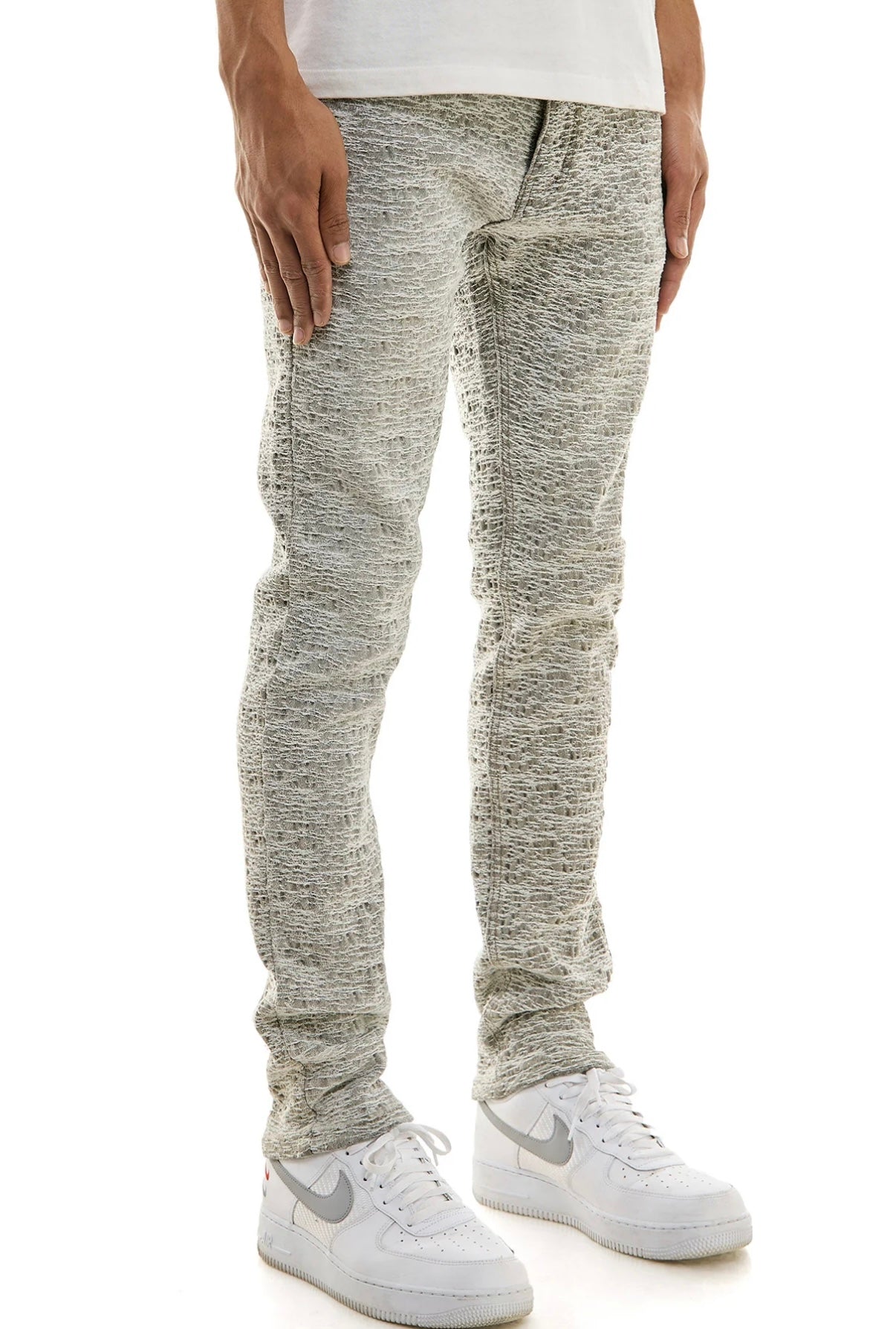 Skinny Fit Washed Gray Jeans