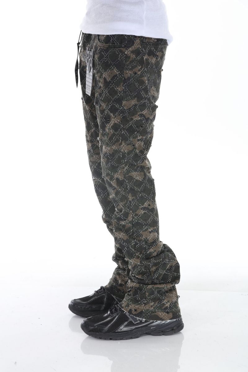 Rhinestone Covered Camo Stacked Flare