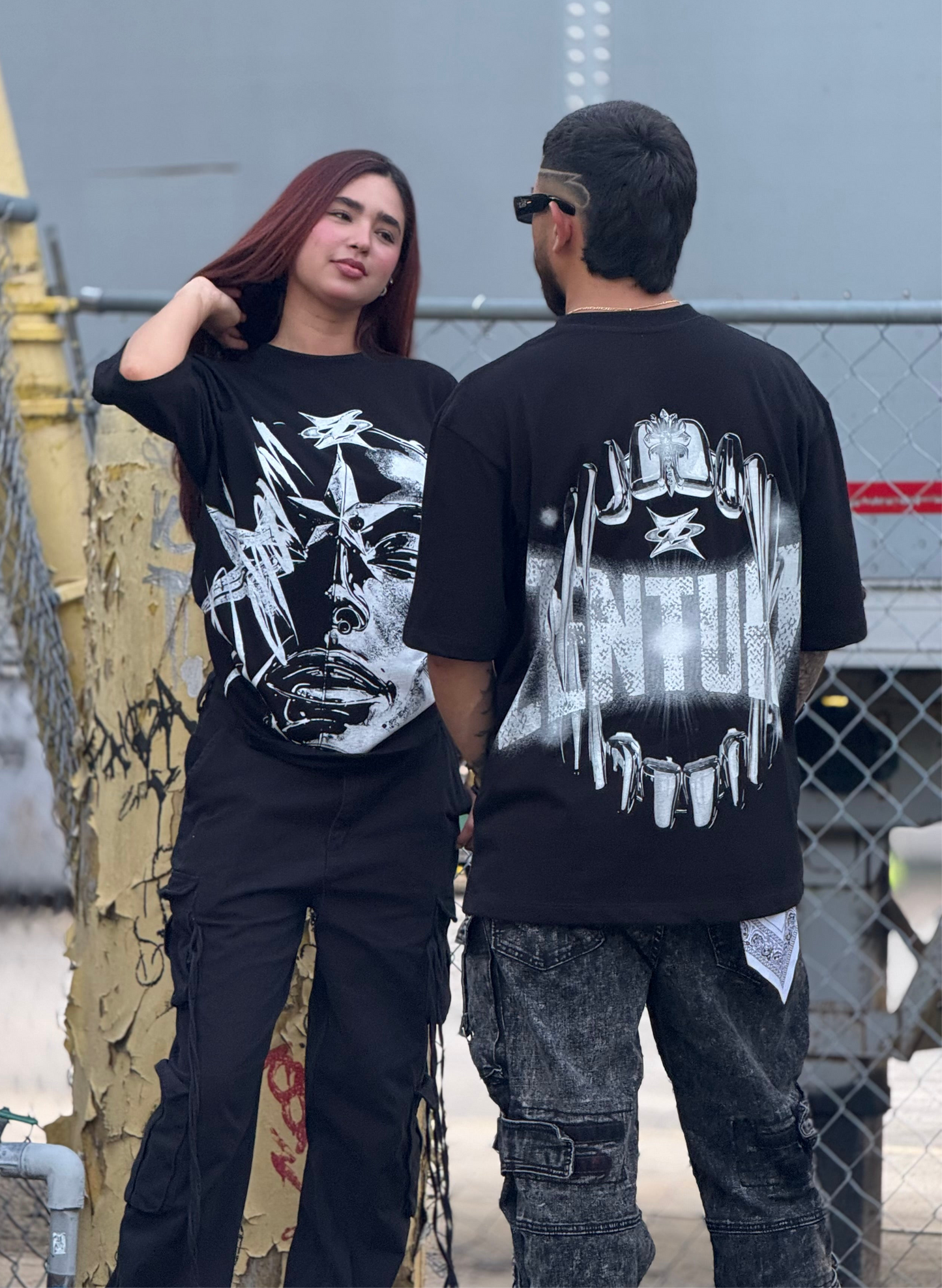 “Reborn” - Oversized Black Tee