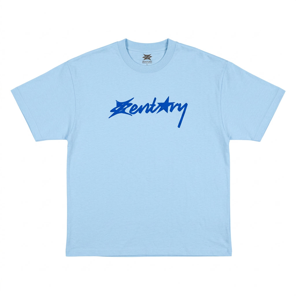 “Good luck” -Oversized Blue Tee