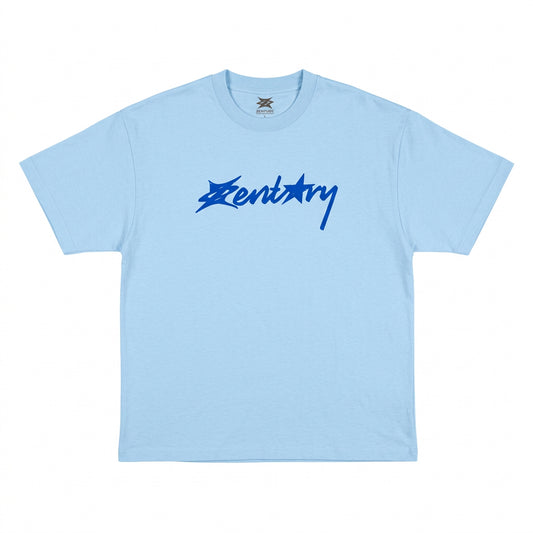 “Good luck” -Oversized Blue Tee
