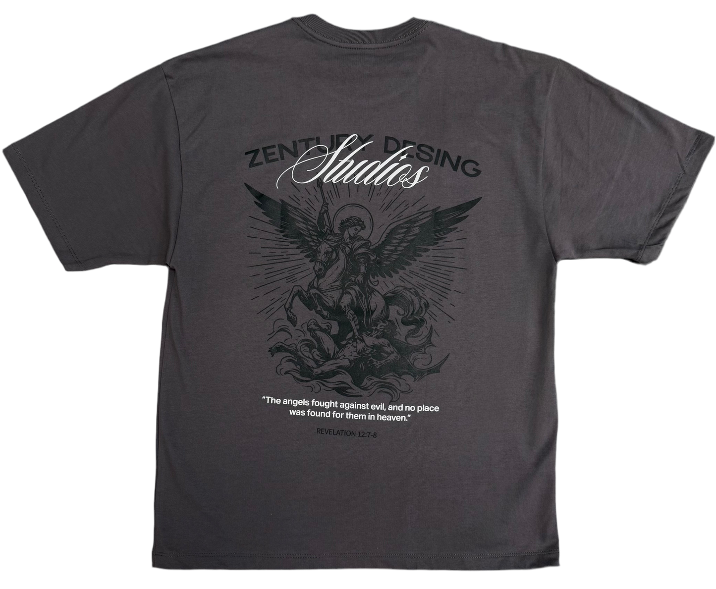 ZENTURY “DESING” ESTUDIOS- "Sky Soldier"- Oversized Gray Tee