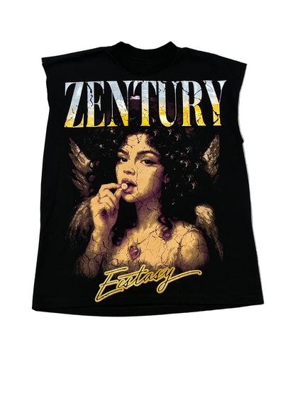 Ecstasy Sleeveless Black Tee