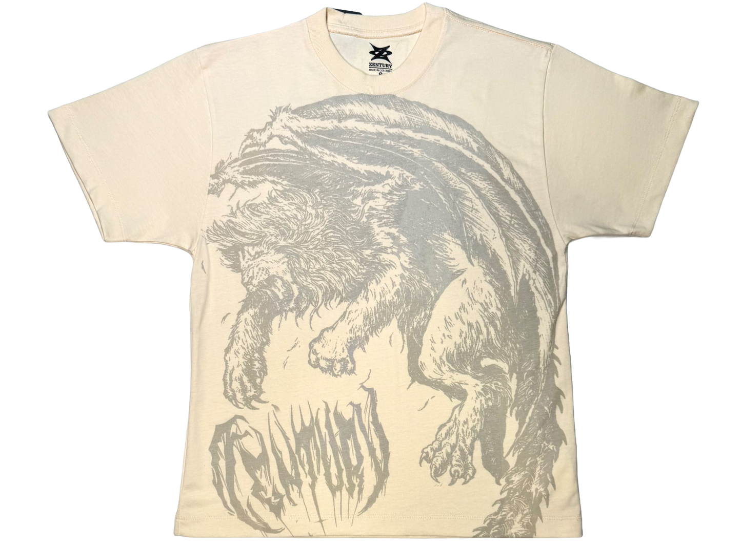 “Manticore” Oversized Beige Tee
