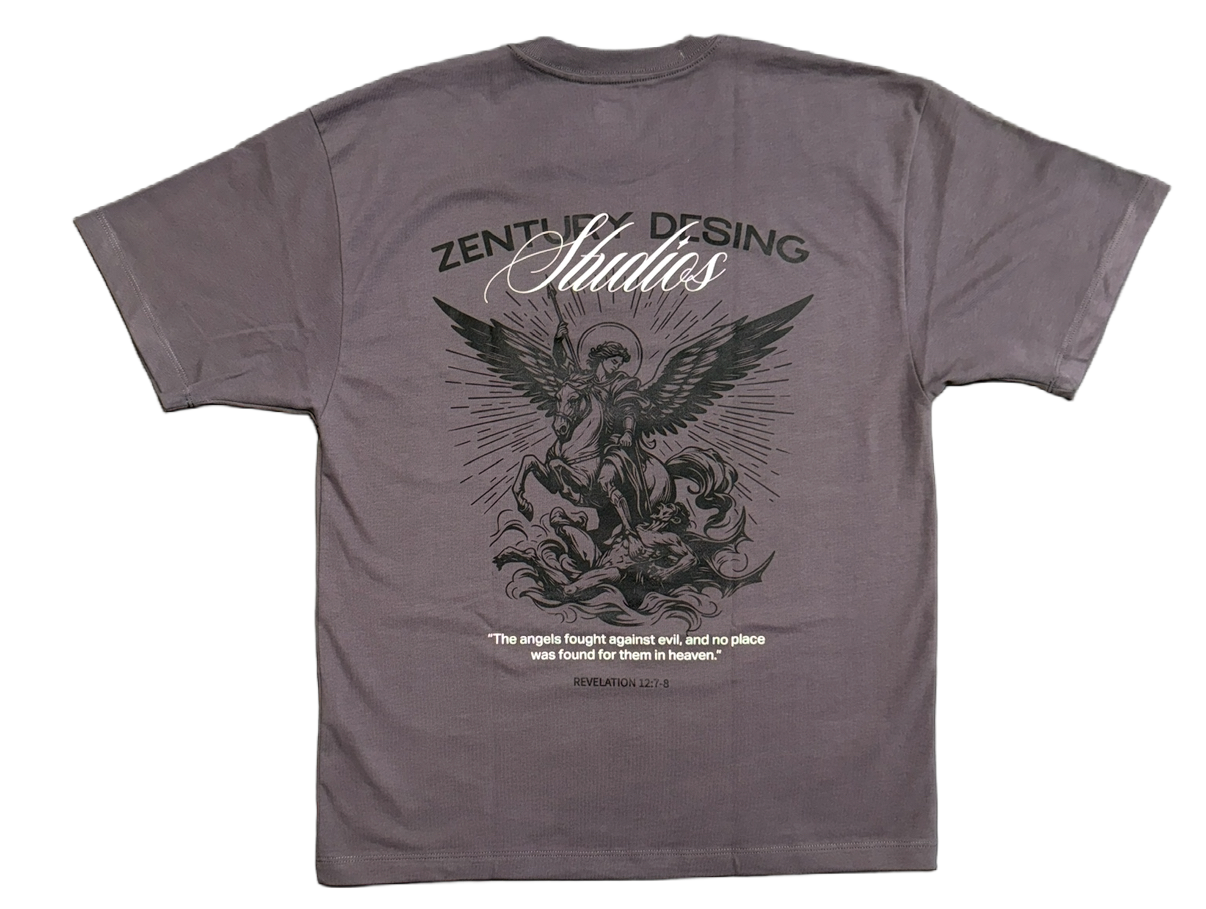 ZENTURY “DESING” ESTUDIOS- "Sky Soldier"- Oversized Gray Tee