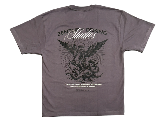 ZENTURY “DESING” ESTUDIOS- "Sky Soldier"- Oversized Gray Tee